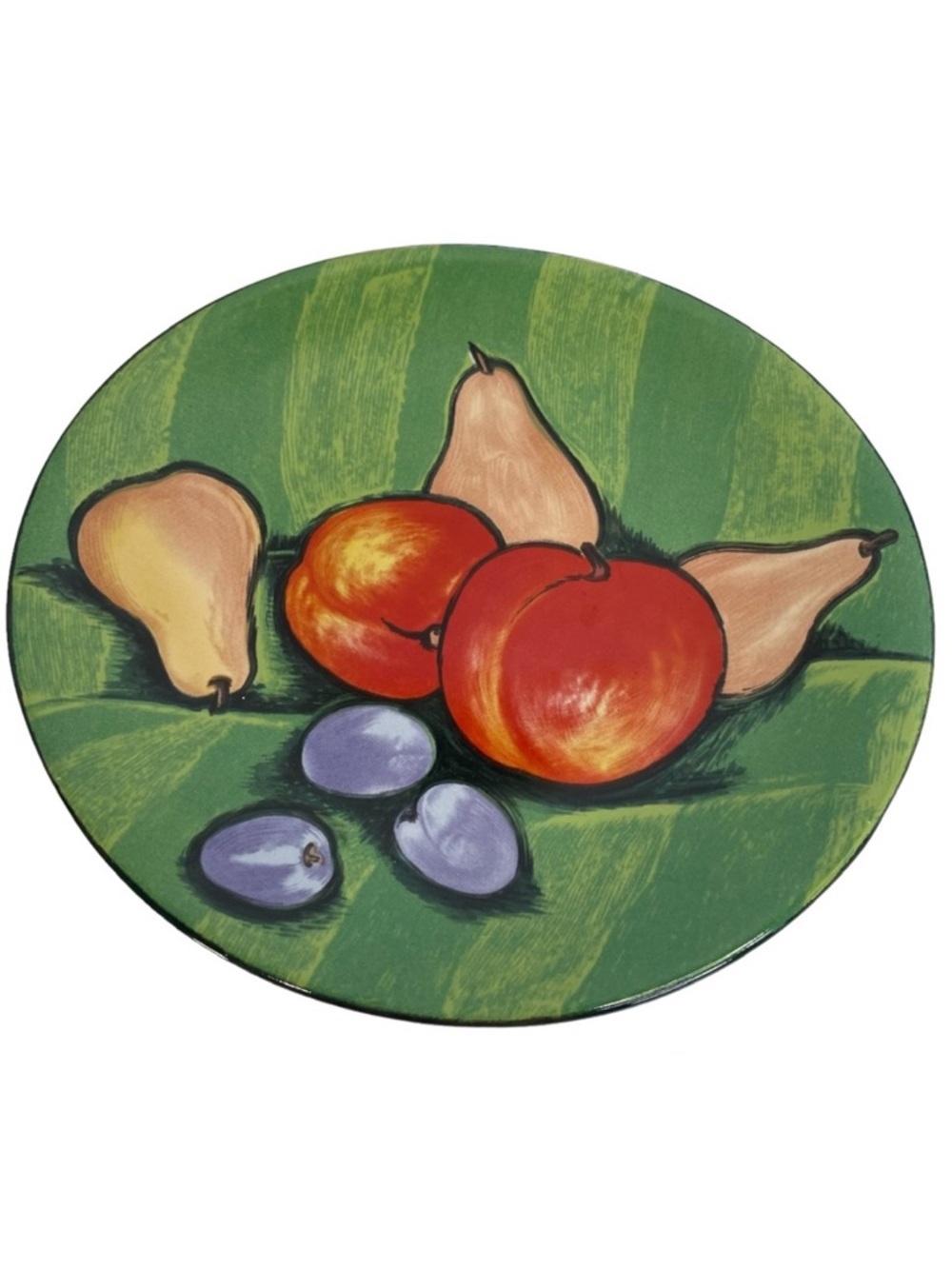 Sango Tuscany 94 Salad Fruit Dessert Plate 4902 Pears Peaches Grapes 8.25"x7.5”